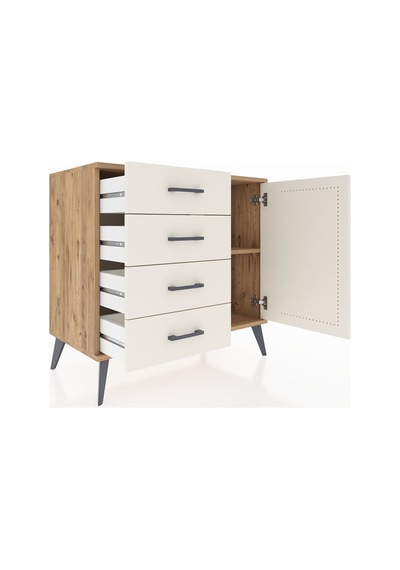 Hyperion Şifonyer Tek Raflı 4 Çekmeceli Tek Kapaklı 88x44x80 Çam-aytaşı Aytaşı Hyperion Şifonyer Tek Raflı 4 Çekmeceli Tek Kapaklı 88x44x80 Çam-aytaşı Aytaşı