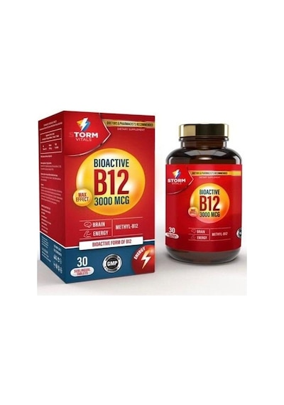Storm Vitals Max B12 3000mcg 30 Subliıngual Tablet
