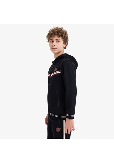 Lescon Siyah Çocuk Fermuarlı Kapüşonlu Sweatshirt 26n-3130