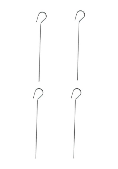 Çelik Çadır Kazığı 30 Cm Uzunluk 4.5 Mm Kalınlık Çadır Tente İçin Kullanım 4 Adet Uzun Kalın Gümüş