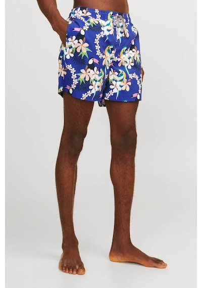 Jack & Jones Jpstfıjı Jjswım Aop Ss24 Mavi Erkek Deniz Şortu 000000000101961752