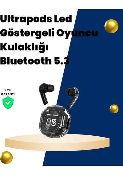 Mey İthalat Bluetooth 5.3 Kablosuz Kulaklık 30mm Sürücü Led Ekranlı Mikrofonlu