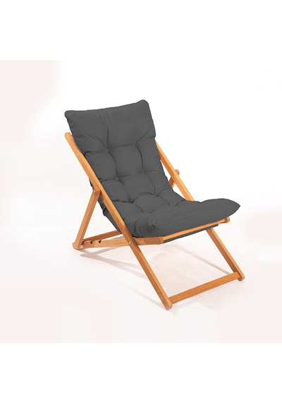 2+1 Minderli Nora Şezlong Seti Bahçe-balkon-teras-plaj-kafe Katlanır Set - Antrasit Ahşap 2+1 Minderli Nora Şezlong Seti Bahçe-balkon-teras-plaj-kafe Katlanır Set - Antrasit Ahşap