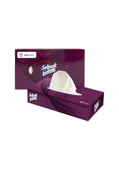 Selpak Professional Extra Kutu Mendil 80 Yaprak 24 Kutu 1 Koli Beyaz