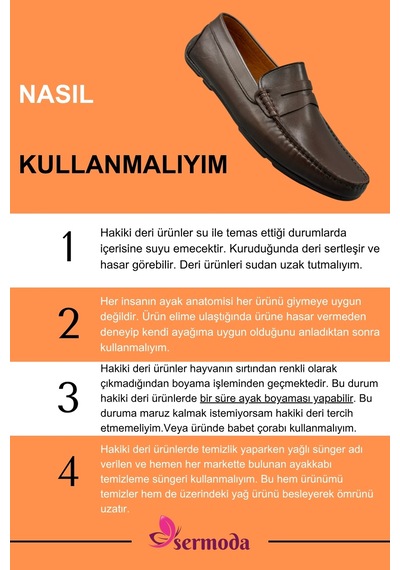 Sermoda Erkek Loafer - Hakiki Deri Rok Loafer Erkek Ayakkabı Kahve
