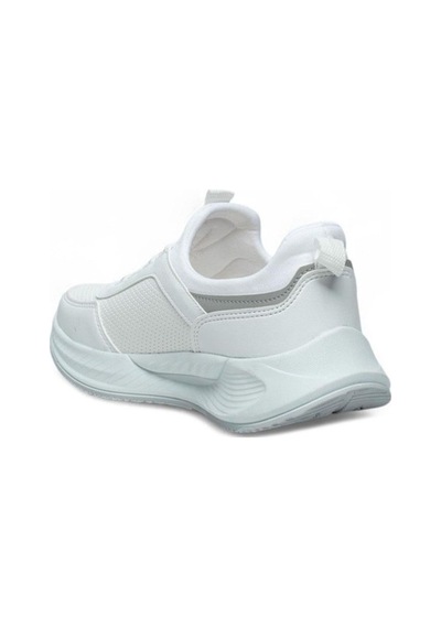 Acropol 137-26 Cilt Deri Slip On Anatomik Sneaker Beyaz Gümüş 36-40 Beyaz
