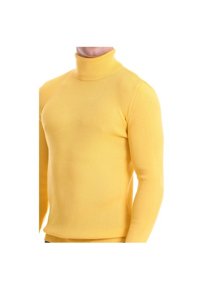 Hatemoğlu Sarı Slim Fit Fitilli Balıkçı Yaka Yünlü Triko Kazak 34232023a01 Sarı