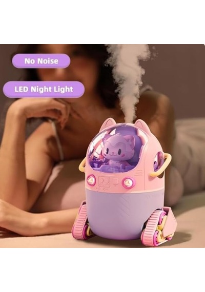 Mini Kedi Şekilli Led Işıklı 220ml Hava Nemlendirici