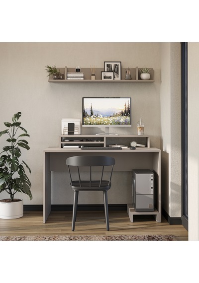 Mode Raflı Çalışma Masası , Raflı Monitör Standlı Çalışma Ofis Masası , Bilgisayar Masası Kumtaşı Mode Raflı Çalışma Masası , Raflı Monitör Standlı Çalışma Ofis Masası , Bilgisayar Masası Kumtaşı
