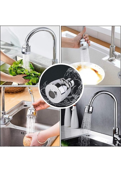 Ayt Sunup Sn-27114 2 Kademeli Su Tasarruflu Musluk Başlığı 360 Derece 80x52x22mm