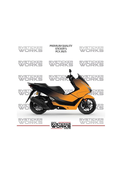 Honda Pcx 2025 Kaplama Sticker Çift Renk Motor Kaplama Modeli Hazır Kit Yüksek Kalite 16396309