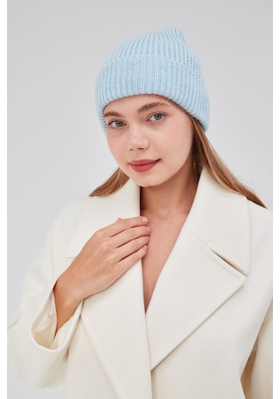 Derikem Basic Şık Standart Lüks Unisex Tiftik Bere Açık Mavi