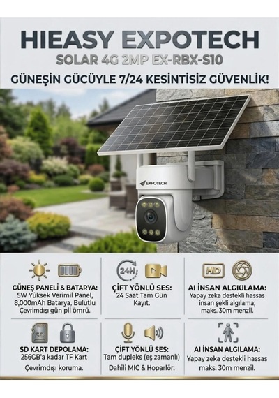 Expotech Hıeasy Expotech Solar 4g Kamera Ex-rbx-s10