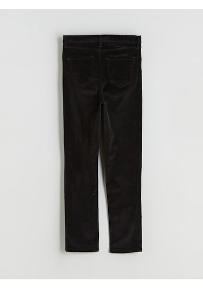 Lcwaıkıkı Classic Siyah Dar Fit Kadife Kadın Pantolon