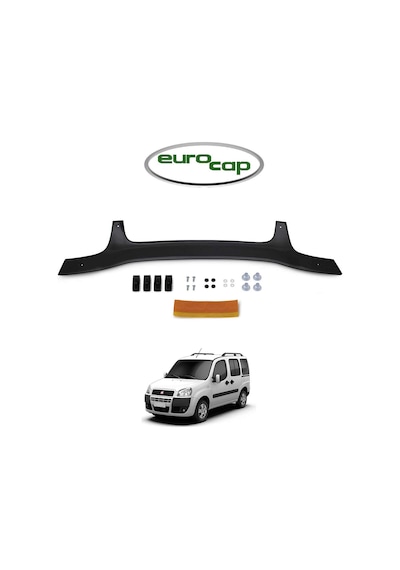 Eurocap Fiat Doblo Ön Kaput Koruyucu Rüzgarlık 3Mm Abs 2000-05