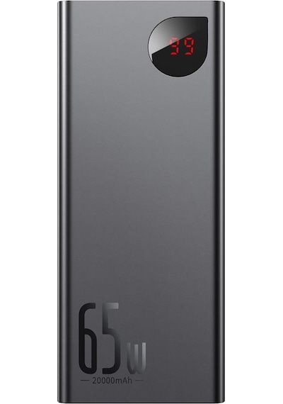 Baseus Adaman 65W 20.000 Mah Telefon Tablet Apple Uyumlu MacBook Dijital Ekran-Siyah