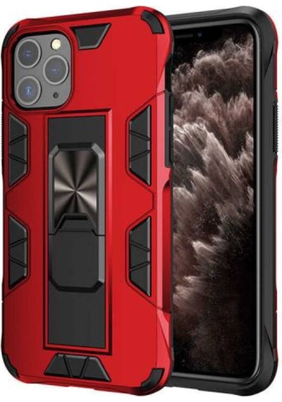 Apple Uyumlu iPhone 11 Pro Kılıf Metal Standlı Manyetikli Ultra Koruma Zırh