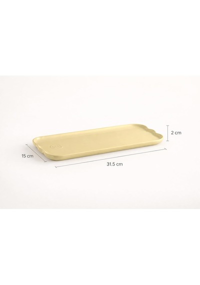 Emile Henry Madeleine Servis Tabağı 2 X 15 X 31,5 Cm Tereyağı Sarısı/vanille Diğer