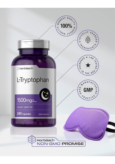 Horbäach L Tryptophan 1500mg 240 Capsul. Usa Menşei. 4047