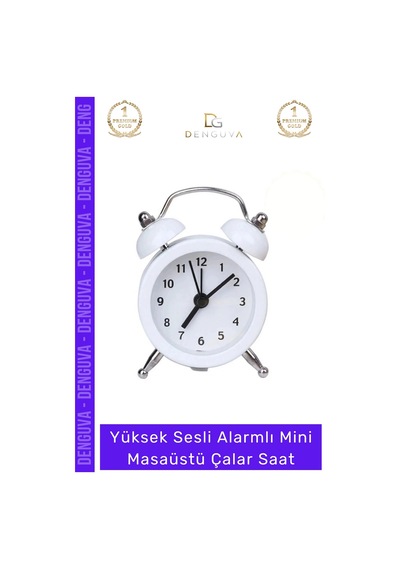 Çalarsaat Premium Sessiz Akar Saniyeli Masaüstü Ofis Komodin Modern Analog Dekoratif Çalar Saat Çok Renkli