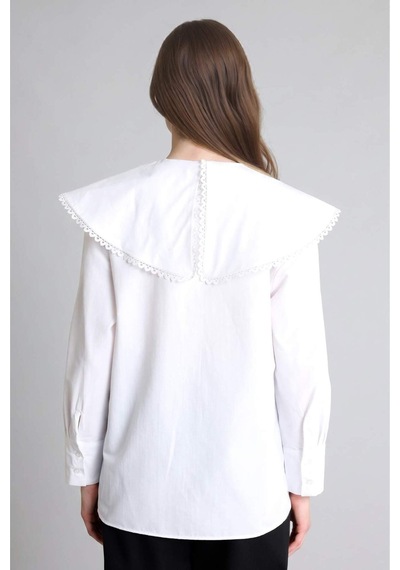 Defacto Regular Fıt Poplin Uzun Kollu Ecru Tunik H7641ax26smer105 Ekru-er105