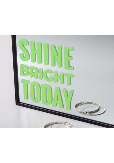 Shine Bright Today Ev Ayna Gym Spor Salonu Sticker - Sadece Sticker İlanıdır