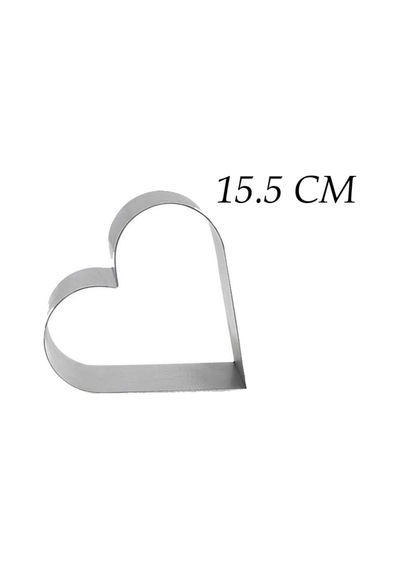 Paslanmaz Kalp Pasta Kalıbı Puntasız 10cm 15cm Gümüş