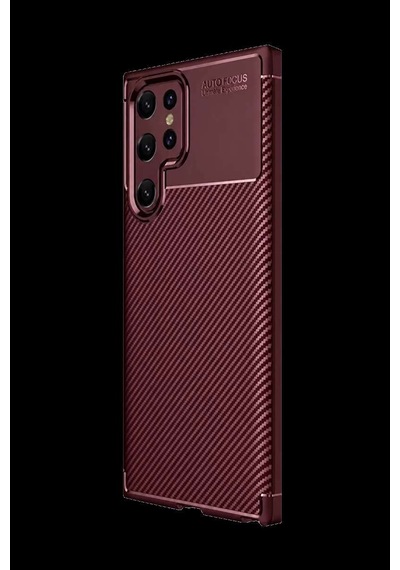 Samsung Galaxy Uyumlu. S25 Ultra Kılıf Auto Focus Karbon Kapak - Bordo