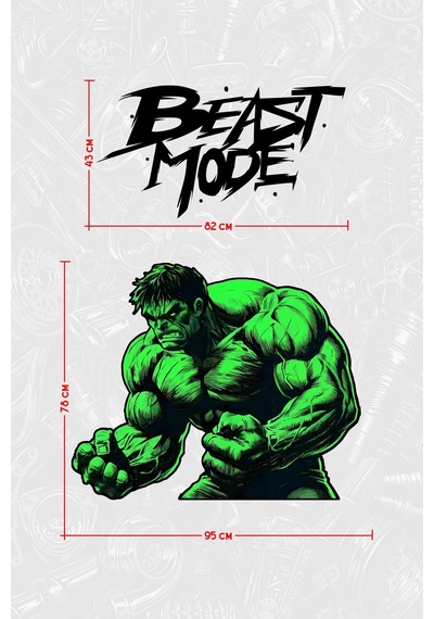 Hulk Beast Mode Yan Gövde Kaplama Seti Şoför - 864812286