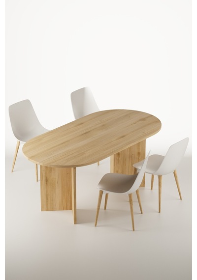 Harmony Nara Sadece Masa Oval Masa 180x75x90 Cm Cadiz - Modern Tasarım Kahverengi