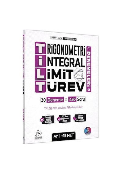 AYT TİLT Denemeleri Trigonometri İntegral Limit Türev 30'lu Deneme  -  Mert Güven  -  Mert Hoca Yayınları