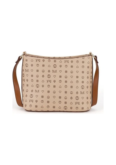 Bilik Deri Monogram Açık Vizon/taba Kadın Çapraz Askılı Çanta Nv 1008-mn Açık Vizon - Taba