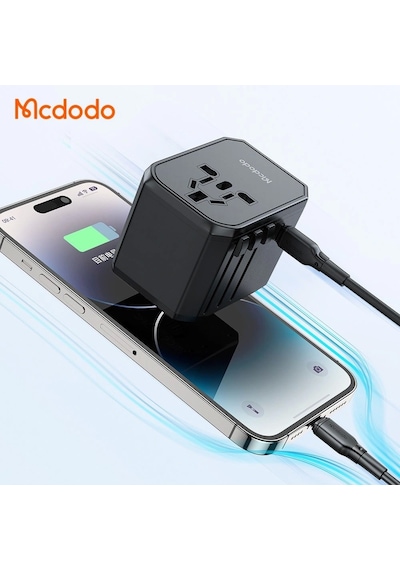 Mcdodo CP-4290 33 W PD Hızlı Şarj Universal Seyahat Adaptörü Siyah