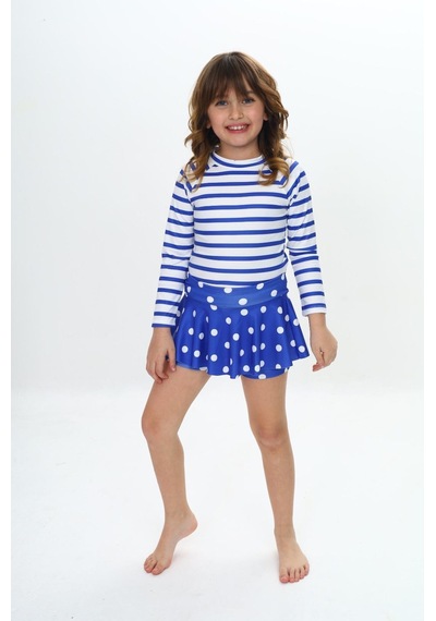 Lolliboomkids Kız Çocuk Beyaz Mavirenk Çizgili Uzun Kollu Tayt Etekli 2 Parça Mayo / Bikini Takımı Mavi Beyaz Mavi - Beyaz Lolliboomkids Kız Çocuk Beyaz Mavirenk Çizgili Uzun Kollu Tayt Etekli 2 Parça Mayo / Bikini Takımı Mavi Beyaz Mavi - Beyaz