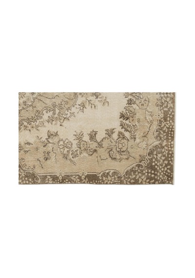 El Dokuması Vintage Yün-pamuk Bej Halı 15152 170 X 288 Cm
