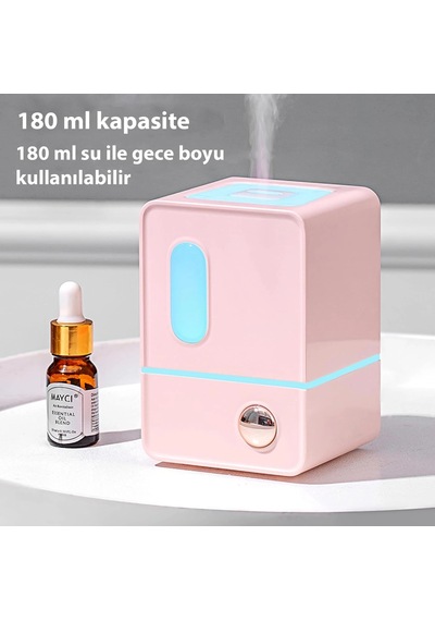La-0623 Premium Küp Oda Nemlendirici Aroma Difüzörlü Ultrasonik Soğuk Buhar