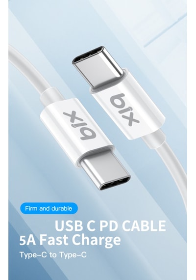 Bix BX-UC02C TYPE-C TO TYPE-C 5A CHARGE SYNC KABLO