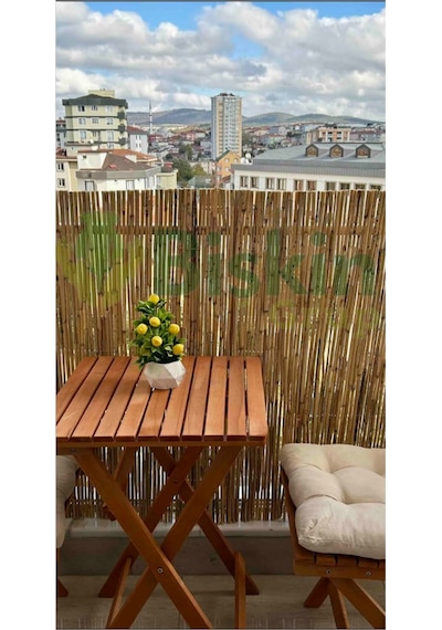90cm Yükseklik X 250cm Genişlik Bambu Kamış Hasır Çit Dekoratif Bahçe Balkon Ve Duvar Çiti Reed Fence