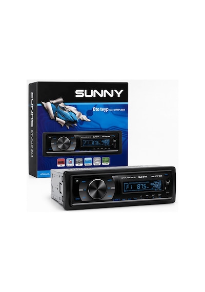 Sunny Sn4 Otyp 044 Usb Sd Aux Destekli Oto Teyp Çıkarılabilir Panelli Oto Radyo