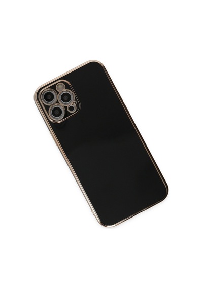Apple iPhone  Uyumlu- 12 Pro Max Kılıf Volet Silikon - Siyah