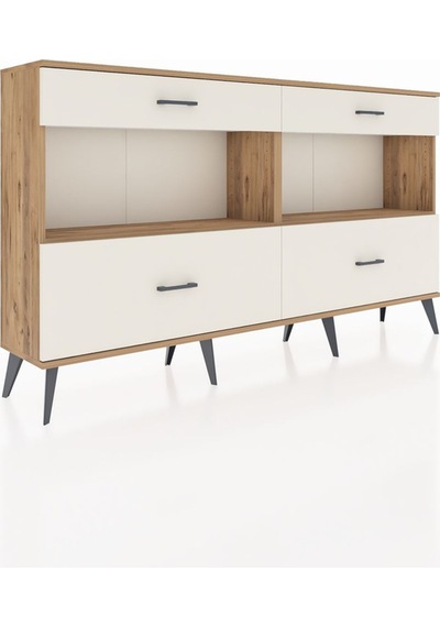 Arges Konsol 2 Raflı 4 Çekmeceli 176x30x99 Çam-çam/aytaşı Çam-çam/aytaşı