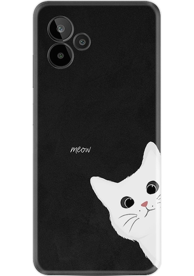 General Mobile Gm 24 Pro Kılıf Resimli Desenli Silikon Platinium Series Çılgın Kedi 1895