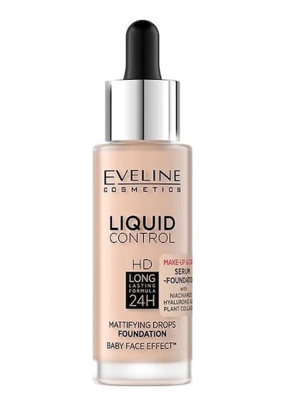 Liquid Control Damlalıklı Niasinamid, Vegan Kolajen İçeren Fondöten Lıght Rose