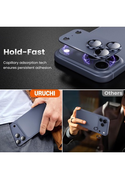 İphone 17 Pro İçin Tasarlanmış Kamera Lens Koruyucu, 1:1 Mükemmel Uyum Tam Kapsamlı Mat Metal Temperli Cam Kamera Ekran Koruyucu Aksesuar, Kılıf Dostu Lacivert, İphone 17 Pro
