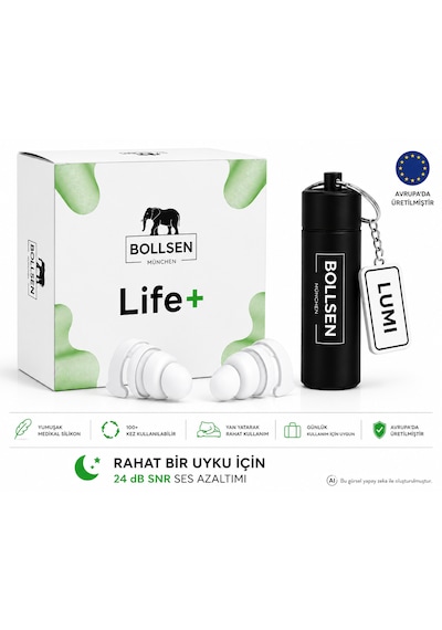 Life+ Silikon Kulak Tıkacı 24 Db Snr Uyku, Horlama, Gürültü, Çalışma, Odaklanma Ve Seyahat İçin Ses Azaltıcı, 150+ Kullanım