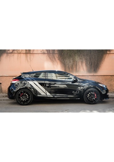Renault Megane Trophy Desenli Yan Kapı Sticker Etiket Modeli