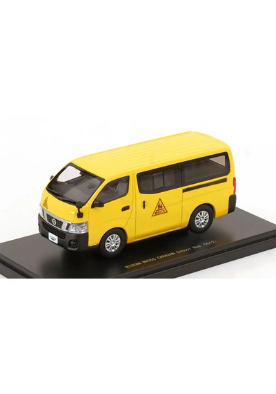1:43 Ölçek Ebbro 2012 Nissan Nv350 Caravan School Bus Diecast Metal Minyatür Model Araba 10cm