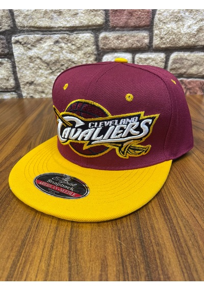 Hamze Cleveland Cavaliers Nba Hiphop Snapback Rapper Basketbol Unisex Şapka Cap Bordo