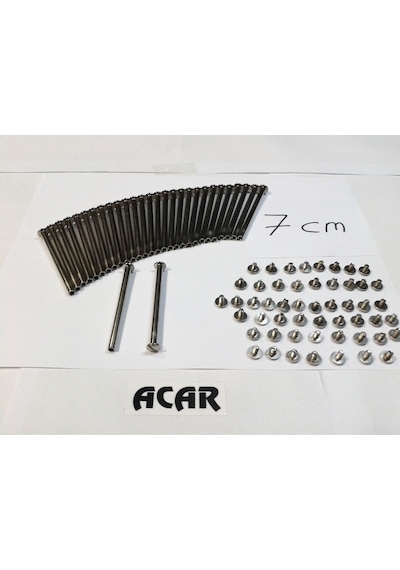7 CM Dosya Klasör Menü Kartela Vidası Nikel Inox Renk 100 Adet