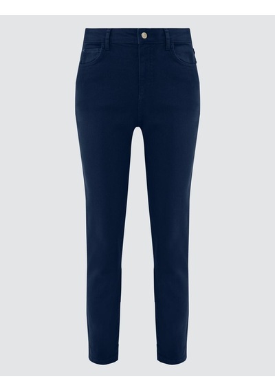 Jimmy Key Lacivert Normal Paça Yüksek Bel Cepli Dokuma Pantolon 6sw185478494
